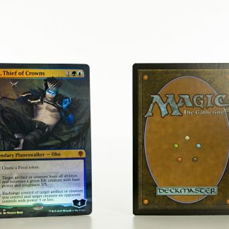 Oko, Thief of Crowns (extended art) ELD Throne of Eldraine foil mtg proxy magic the gathering tournament proxies GP FNM available