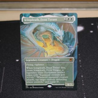 Icingdeath, Frost Tyrant extended art Adventures in the Forgotten Realms (AFR) mtg proxy for GP FNM magic the gathering tournament proxies