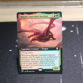 Klauth, Unrivaled Ancient extended art Forgotten Realms Commander (AFC) mtg proxy for GP FNM magic the gathering tournament proxies