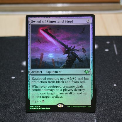 sword of sinew and steel  Modern Horizon MH1 foil German black core mtg magic the gathering proxy for FNM GP tournament