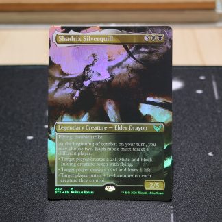 Shadrix Silverquill extended art STX Strixhaven: School of Mages foil German black core mtg magic the gathering proxy for FNM GP tournament