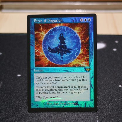 Force of Negation old art Modern Horizons 1 Timeshifts (H1R) foil German black core mtg magic the gathering proxy for FNM GP tournament