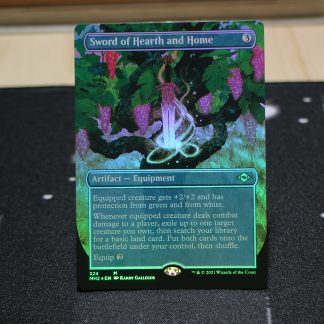 Sword of Hearth and Home extended art Modern Horizon 2 MH2 foil German black core mtg magic the gathering proxy for FNM GP tournament