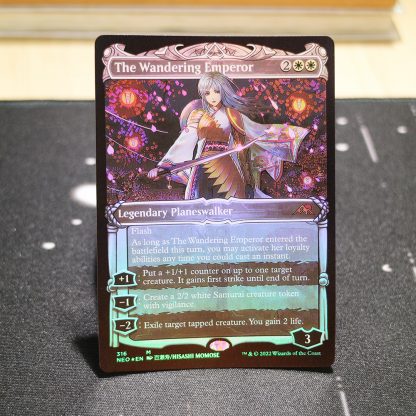 The Wandering Emperor #316 Kamigawa: Neon Dynasty (NEO) foil mtg proxy for GP FNM magic the gathering tournament proxies
