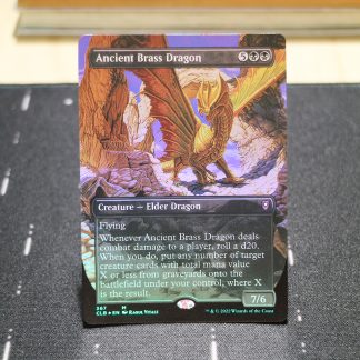 Ancient Brass Dragon #367 Streets of New Capenna (SNC) foil mtg proxy for GP FNM magic the gathering tournament proxies